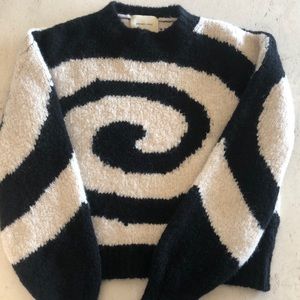 Paloma Wool black and white swirl sweater